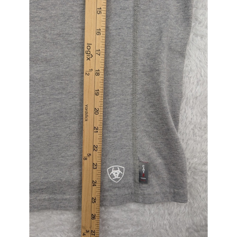 Ariat FR Long Sleeve T-Shirt Women's S Gray Longhorn CAT2 Fire Resistant - Picture 7 of 14